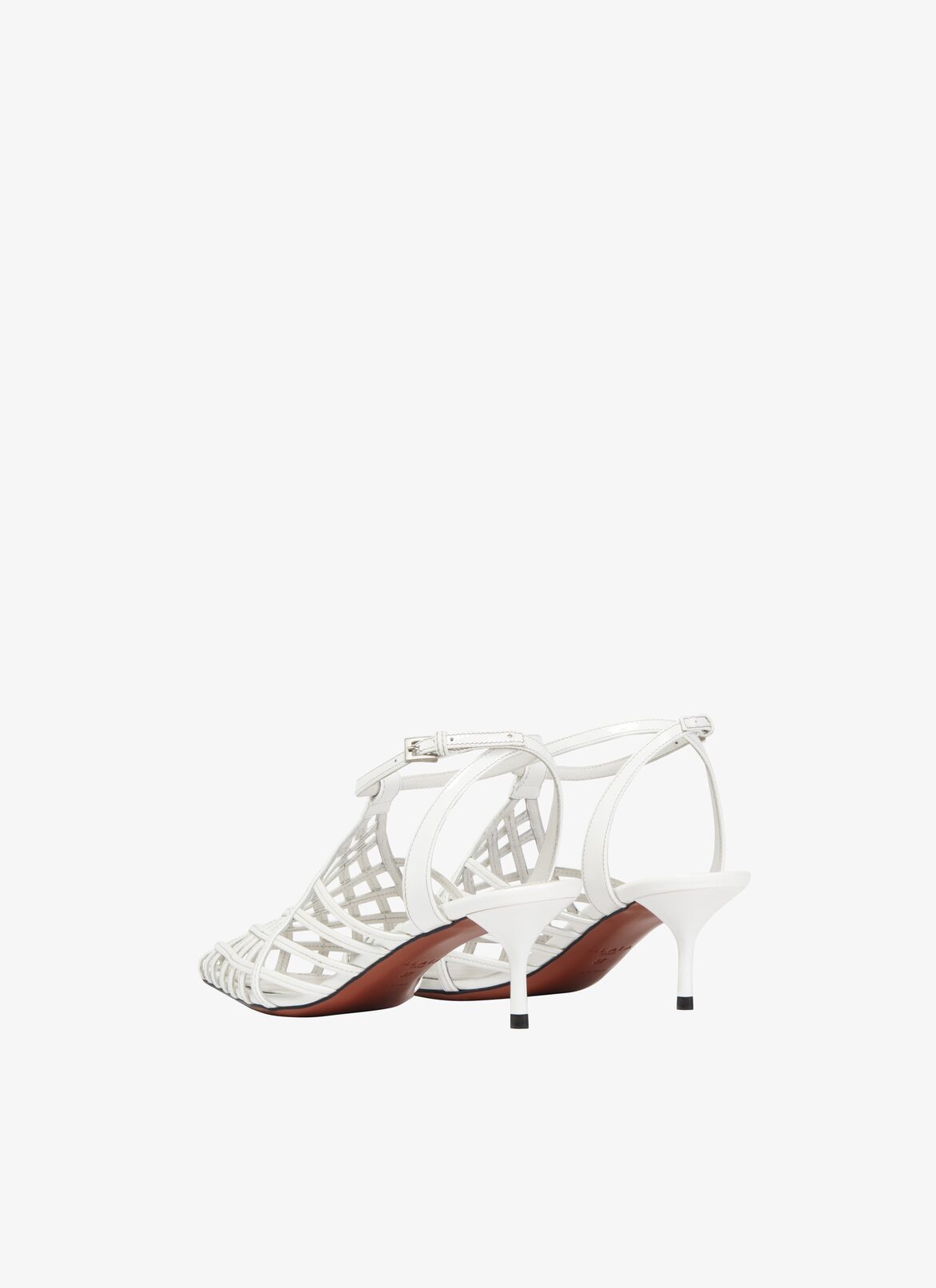 LA CAGE SANDALS IN LAMBSKIN ALAÏA WHITE LA CAGE SANDALS IN LAMBSKIN